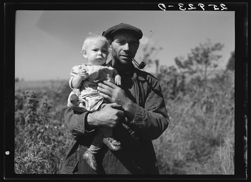Untitled photo, possibly related to: Ellery Shufelt with his children. Albany County, New York