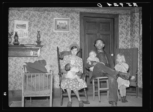 Ellery Shufelt with his children. Albany County, New York