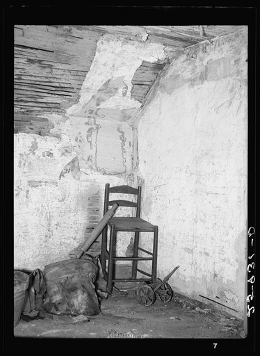 Interior of abandoned house. Land use project. Albany County, New York