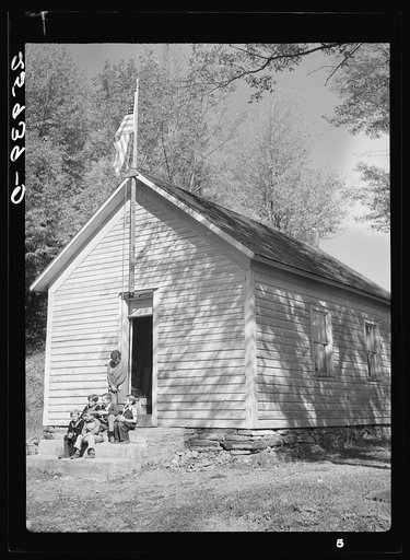 One room schoolhouse on land use project. Albany County, New York