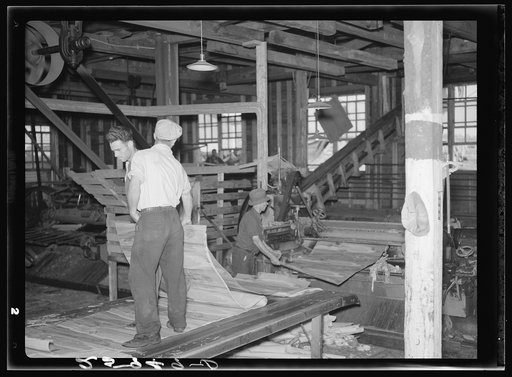 Veneer wood mill. Morrisville, Vermont