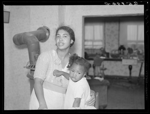 Wife and child of prospective homesteader. Newport News Homesteads, Virginia