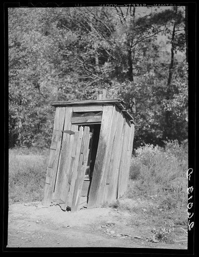 Privy on farm of prospective tenant of Newport News Homesteads. Newport News, Virginia