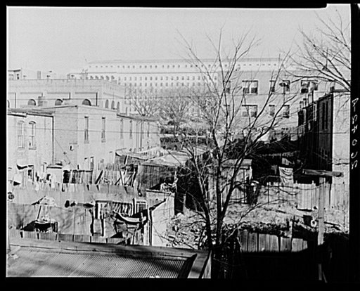 Slum dwellings near the Senate office building. Washington, D.C.