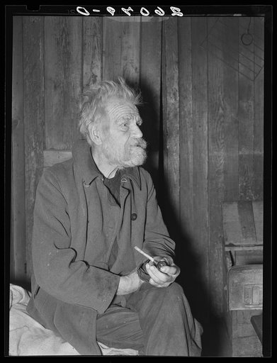 Bear Hill, Garrett County, Maryland. Cub Ryman, a ninety-four year-old native