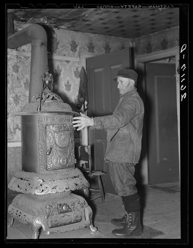 John Dudeck, bachelor living on submarginal farm. Dalton, New York, Allegany County