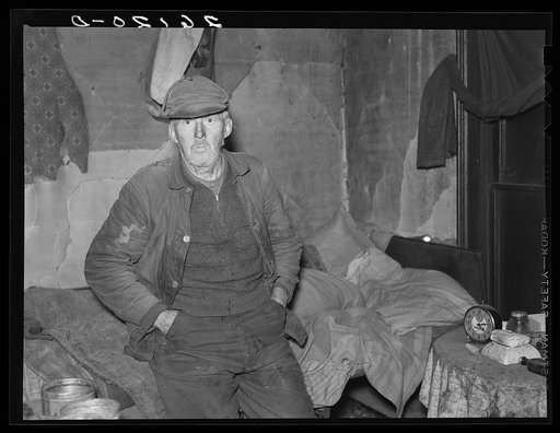 John Marsh, seventy-two year bachelor living in one room of an old house. Family dead or moved away. Belfast, New York, Allegany County