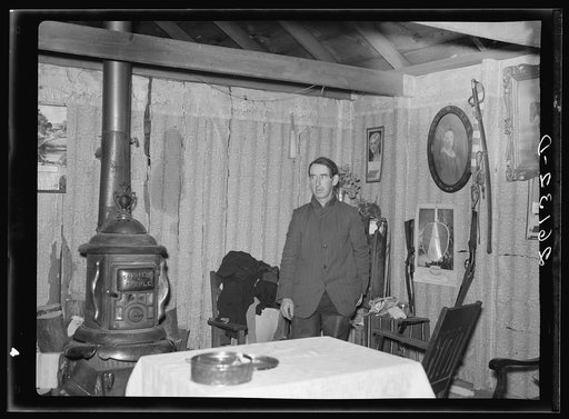 E. Cylyea, who lives with his mother in a remodeled chicken house. Oswego County, New York