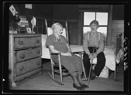 Mr. and Mrs. John Laberdee, a farm couple whose children have left the submarginal area. Jefferson County, New York