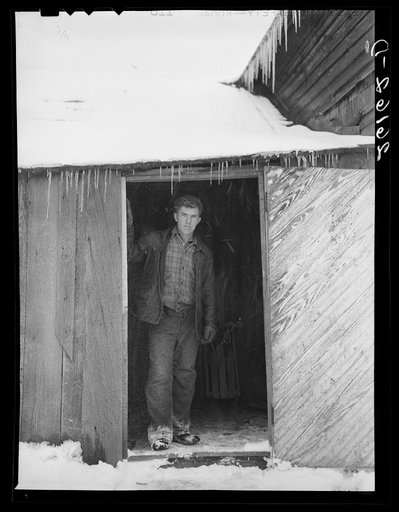 George Deacon, farmer on thirty acres of submarginal land. Oswego County, New York