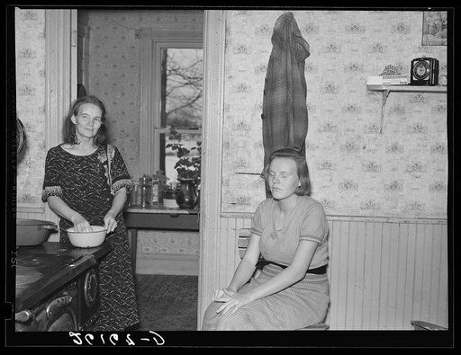 Untitled photo, possibly related to: Mrs. Hugh Trumbull in her kitchen. Oswego County, New York