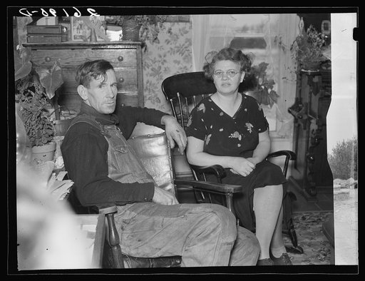 Dalton (vicinity), Allegany County, New York. Mr. and Mrs. Fred Ess, farmers on submarginal farmland