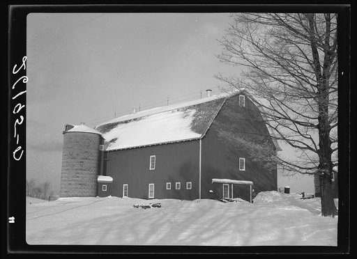Barn on William Wallace's new farm. Near Pulaski, Oswego County, New York