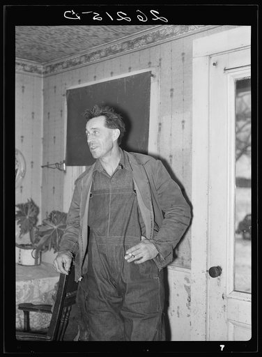 Damiel Sampson, farmer on unproductive land. Jefferson County, New York