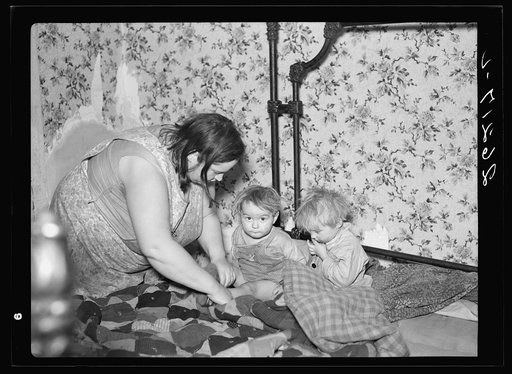 Mrs. Sampson with her children. Jefferson County, New York