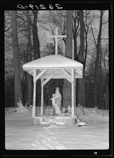 Roadside shrine near Carthage, New York. Jefferson County