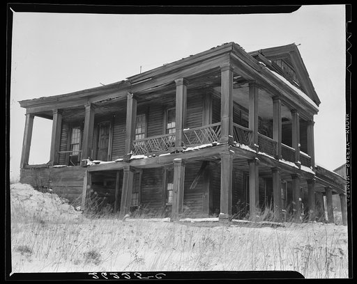 House in disrepair. Abandoned farm community. Dalton, New York. Allegany County