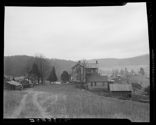 View of Chaneysville, Pennsylvania, once prosperous farming and lumbering community, now abandoned