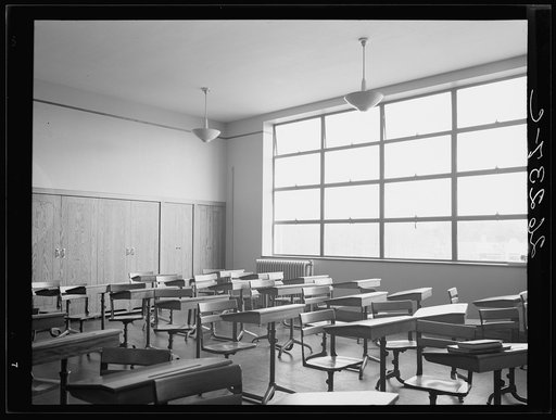 Class room in the Greenbelt school. Maryland