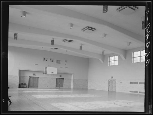 Gymnasium in the Greenbelt school. Maryland