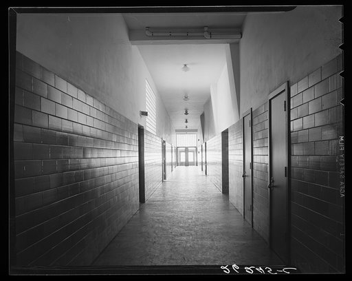 Corridor in the Greenbelt school. Maryland