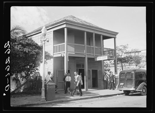 Pepe's coffee shop, where the town's business is transacted. Key West, Florida