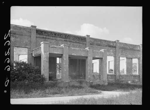 Ruins of abandoned cigar factory. Loss of this industry helped make Key West a ghost town. Florida