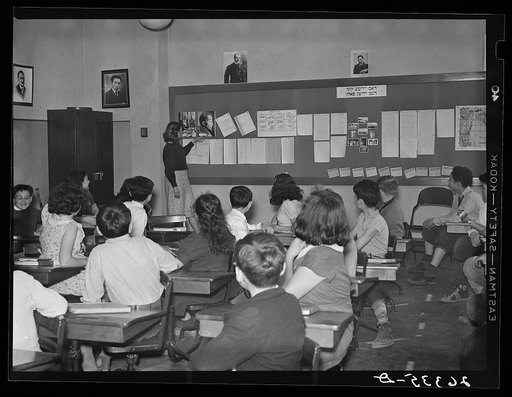 Class room at the Hightstown school. New Jersey