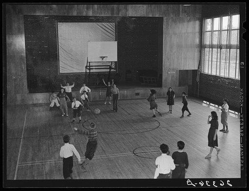 Gymnasium at the Hightstown school. New Jersey