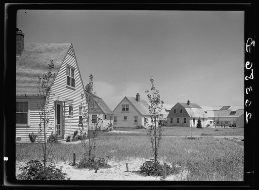 Homes of members of the cooperative. Wabash Farms, Indiana