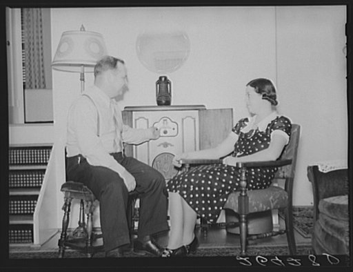 Morris Pingry and wife in their new home home at Decatur Homesteads, Indiana