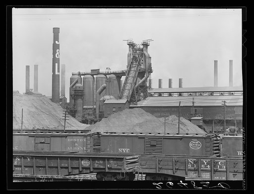 Steel plant on the Ohio River. Aliquippa, Pennsylvania