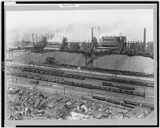 Steel plant on the Ohio River. Aliquippa, Pennsylvania