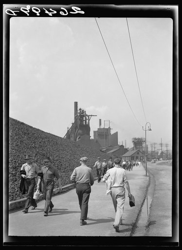 Change of shift at the steel plant. Aliquippa, Pennsylvania
