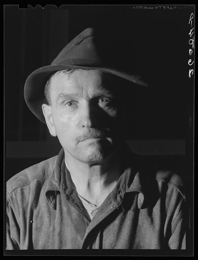 Steel worker in Pittsburgh steel mill. Pittsburgh, Pennsylvania