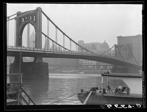 One of the many bridges spanning the Allegheny River. Pittsburgh, Pennsylvania