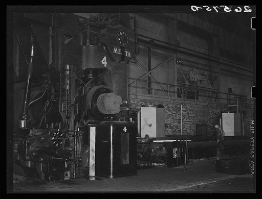 Following a strip through the rolling mill. Pittsburgh, Pennsylvania