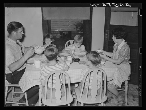 The Shorts family at dinner. Aliquippa, Pennsylvania