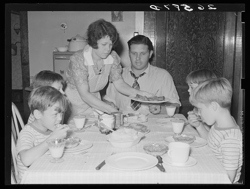 The Shorts family at dinner. Aliquippa, Pennsylvania
