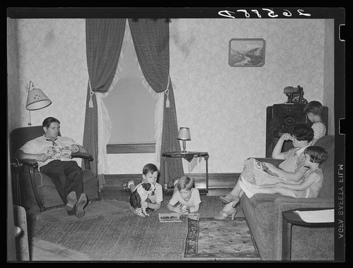 The Shorts family in their living room. Aliquippa, Pennsylvania