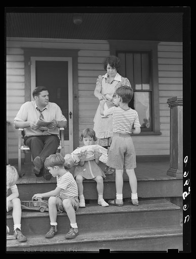 The Shorts family on their front porch. Aliquippa, Pennsylvania