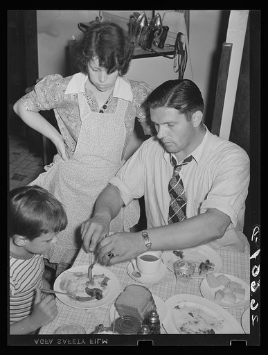 The Shorts family at dinner. Aliquippa, Pennsylvania