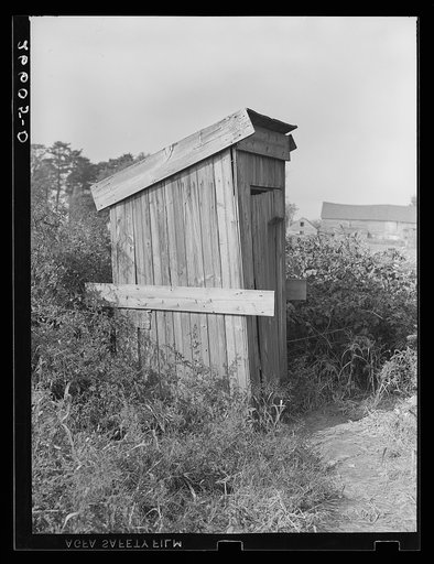 Portable privy used by over 200 cranberry pickers. Burlington County, New Jersey