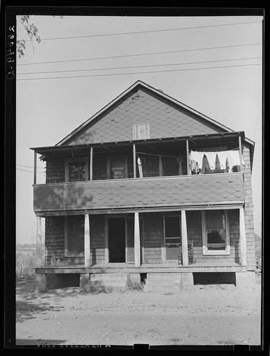 Many migrants potato pickers board at houses in town. Freehold, New Jersey