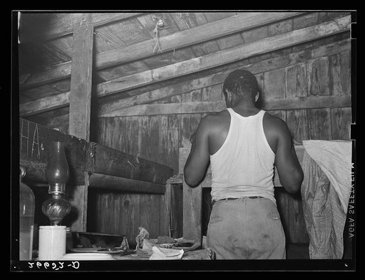 Untitled photo, possibly related to: Migrant potato pickers' dinner. Monmouth County, New Jersey
