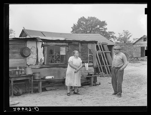 Farmer and his wife, brought out from city by real estate promoters, find only a sub-marginal existence. Burlington County, New Jersey