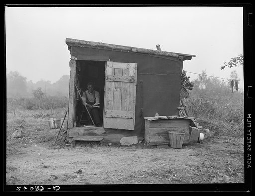 Agricultural worker in one-room shack. Burlington County, New Jersey