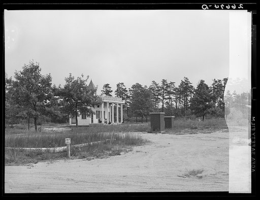 Unsuccessful real estate development in sandy pine area. Burlington County, New Jersey