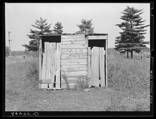 Privy behind church at "Eighty Acres." Glassboro, New Jersey