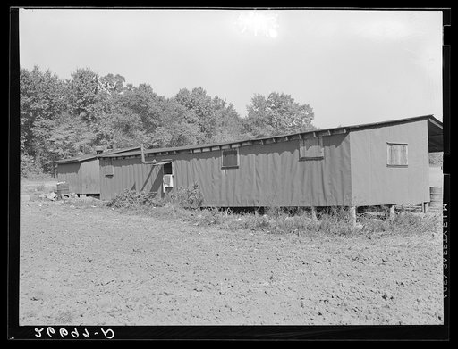 Barracks in which migrant workers are housed during potato picking season. Monmouth County, New Jersey